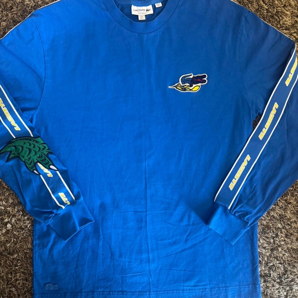 Lacoste Men's Vibrant Blue Long Sleeve Tee